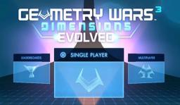 Geometry Wars 3: Dimensions Evolved Title Screen